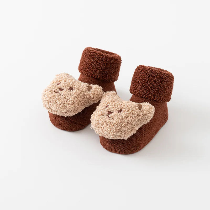 Baby Bear Socks | Soft Cotton Anti-Slip Newborn & Toddler Socks 0-3 Years