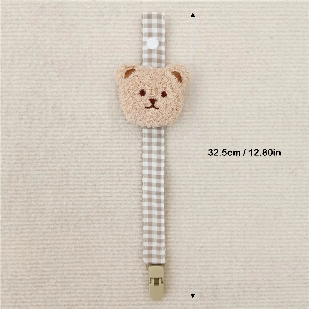 Baby Pacifier Clip Chain | Cute Bear Dummy Holder for Newborns