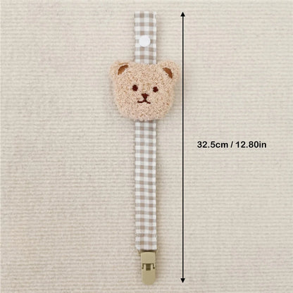 Baby Pacifier Clip Chain | Cute Bear Dummy Holder for Newborns