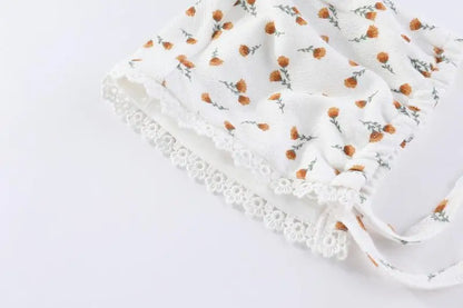 Baby Girl Cotton Lace Bodysuit & Hat Set | Long Sleeve 0-24 Months