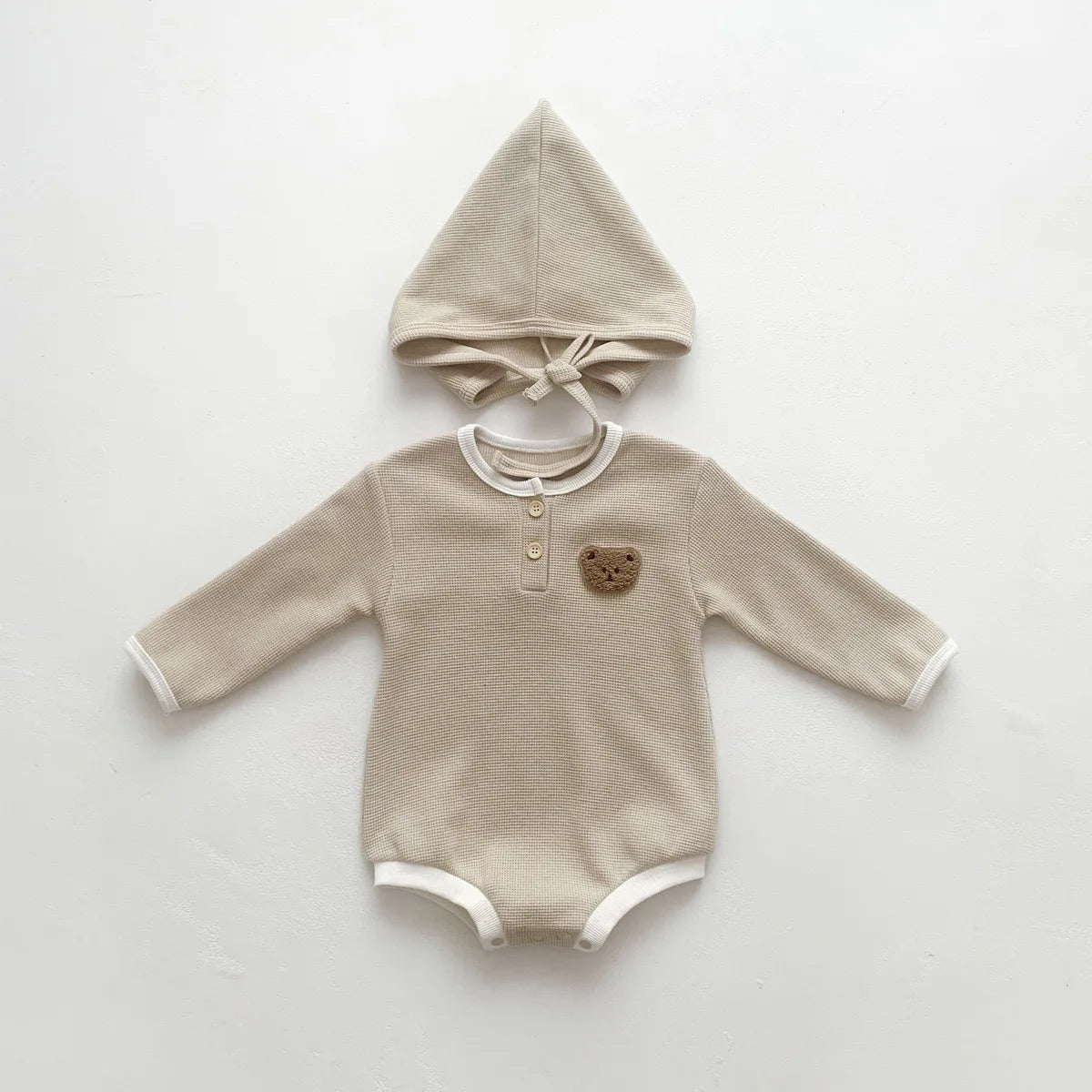 Baby Romper with Matching Hat — Cotton Unisex 0-12 Months