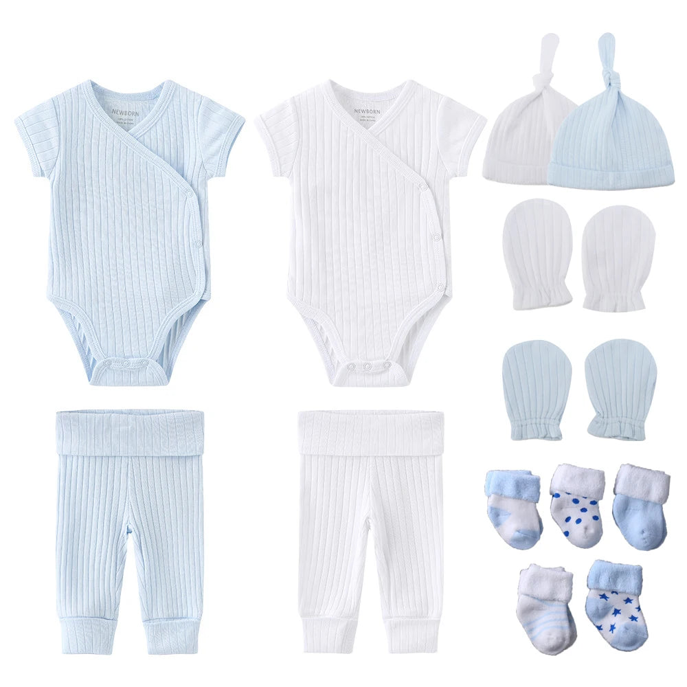 Newborn Baby 5-Piece Gift Set | Bodysuit, Pants, Gloves, Hat & Socks 0-12M
