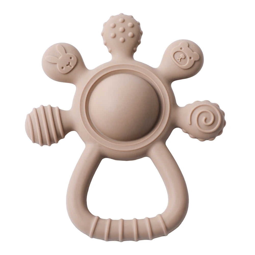 Baby Silicone Teether & Pacifier Chain Set