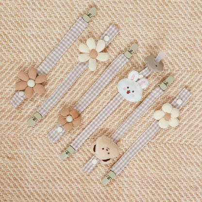 Baby Pacifier Clip Chain | Cute Bear Dummy Holder for Newborns
