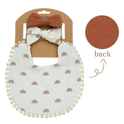 Baby Bib & Headband Gift Set