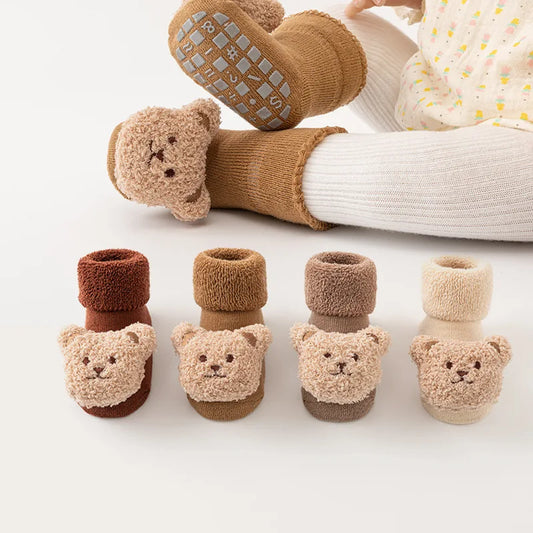 Baby Bear Socks | Soft Cotton Anti-Slip Newborn & Toddler Socks 0-3 Years