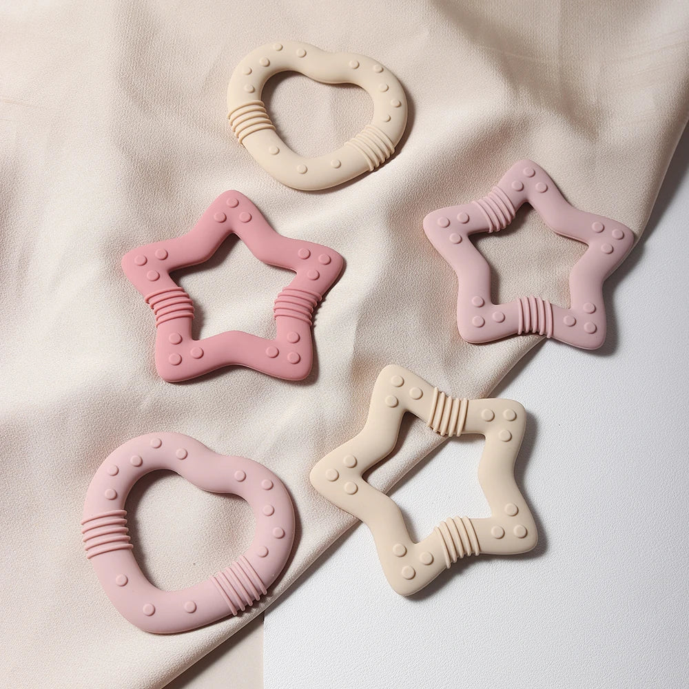 Baby Star & Heart Silicone Teether