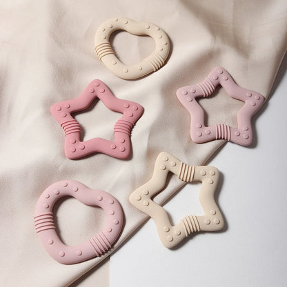 Baby Star & Heart Silicone Teether