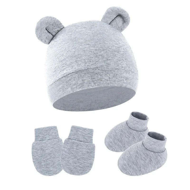 Baby Anti-Scratch Gloves & Foot Cover Set | Newborn Protection Kit