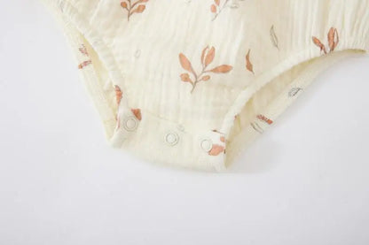 3-Piece Baby Girl Floral Bodysuit Set | Sleeveless 100% Cotton Summer 0-24M