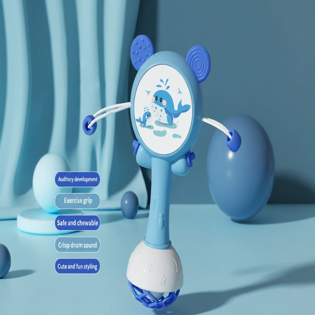Baby Rattle Teether Hand Bell Toy