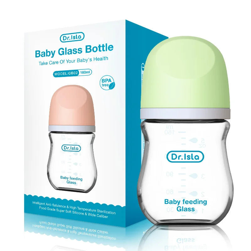 MAMIJOY Anti-Choke Glass Baby Bottle | BPA Free | 90ml & 160ml