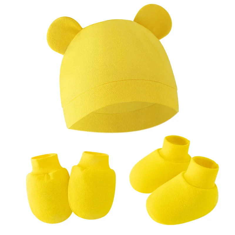 Baby Hat, Bonnet, Gloves & Socks Set | Newborn Gift Set 0-6 Months