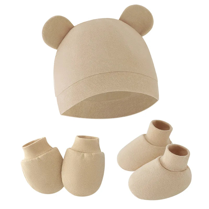Baby Hat, Bonnet, Gloves & Socks Set | Newborn Gift Set 0-6 Months