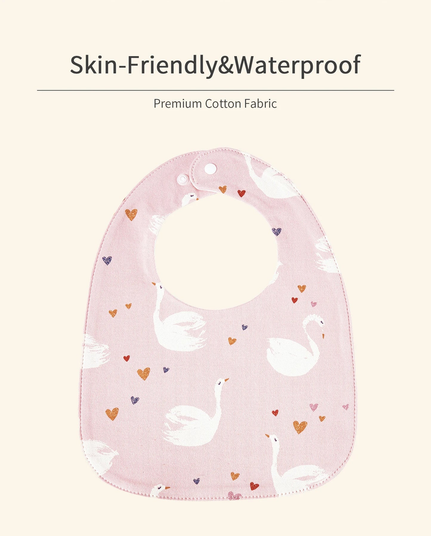 Baby Feeding Bib | Soft Cotton Adjustable Waterproof Bib for Newborns & Infants