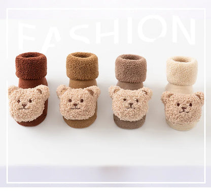 Baby Bear Socks | Soft Cotton Anti-Slip Newborn & Toddler Socks 0-3 Years