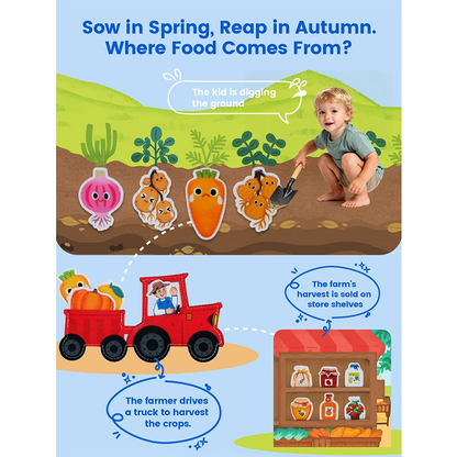 Montessori Giraffe Busy Book | Sensory Learning Quiet Book for Toddlers Ages 3-6
