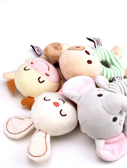 Baby Animal Plush Rattle Hand Ring Toy
