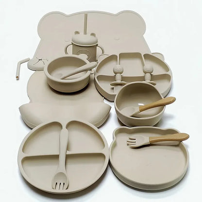 16-Piece Silicone Baby Tableware Set