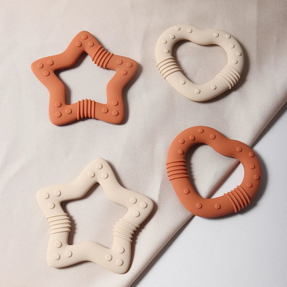 Baby Star & Heart Silicone Teether