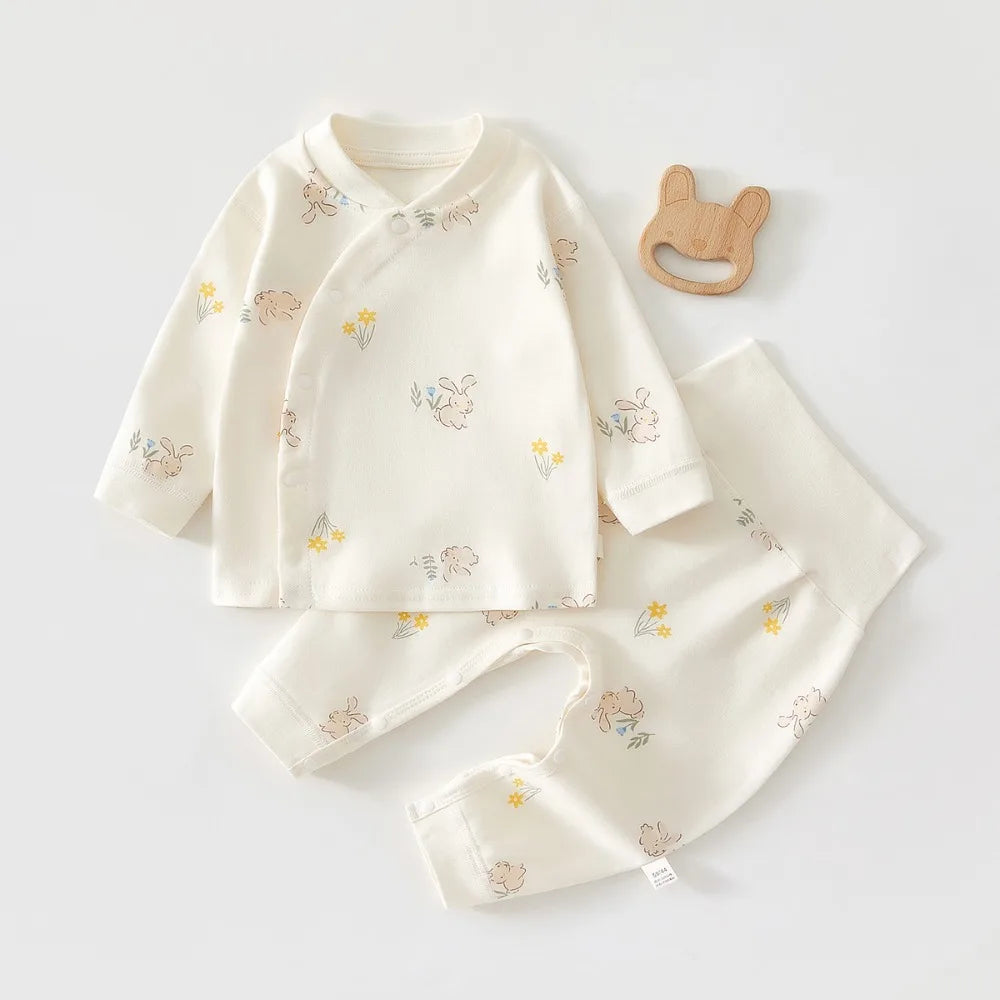 2-Piece Baby Cartoon Pyjama Set | Cotton Top & Pants Autumn Winter 0-18M