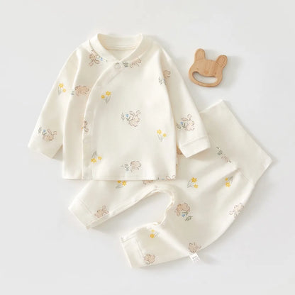 2-Piece Baby Cartoon Pyjama Set | Cotton Top & Pants Autumn Winter 0-18M