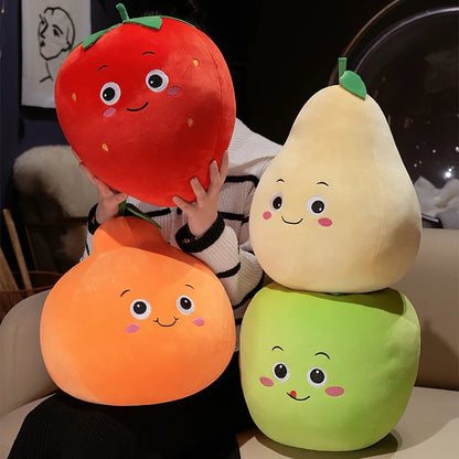Kawaii Fruit Plush Toy | Soft Stuffed Fruit Pillow Doll | 6 Designs | 10cm, 20cm & 30cm