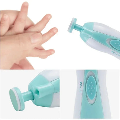 Electric Baby Nail Trimmer & Manicure Set | Safe Gentle File & Clipper for Newborns | Pink & Blue