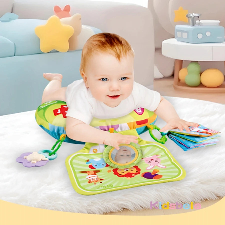 Baby Tummy Time Pillow Sensory Toy Set