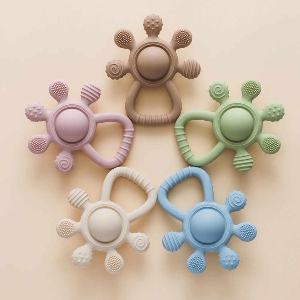 Baby Silicone Teether & Pacifier Chain Set