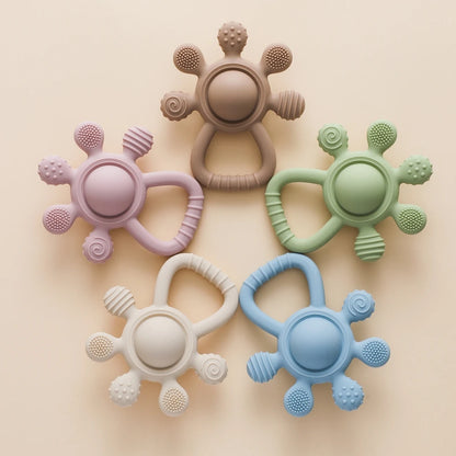 Baby Silicone Teether & Pacifier Chain Set