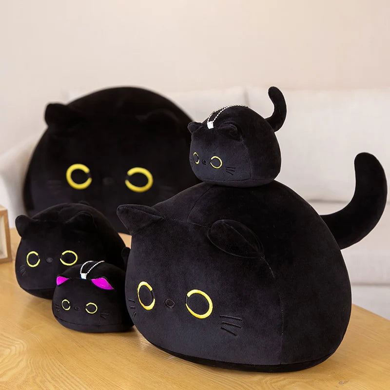 Round Ball Cat Plush Toy | Kawaii Soft Cat Cushion for Kids