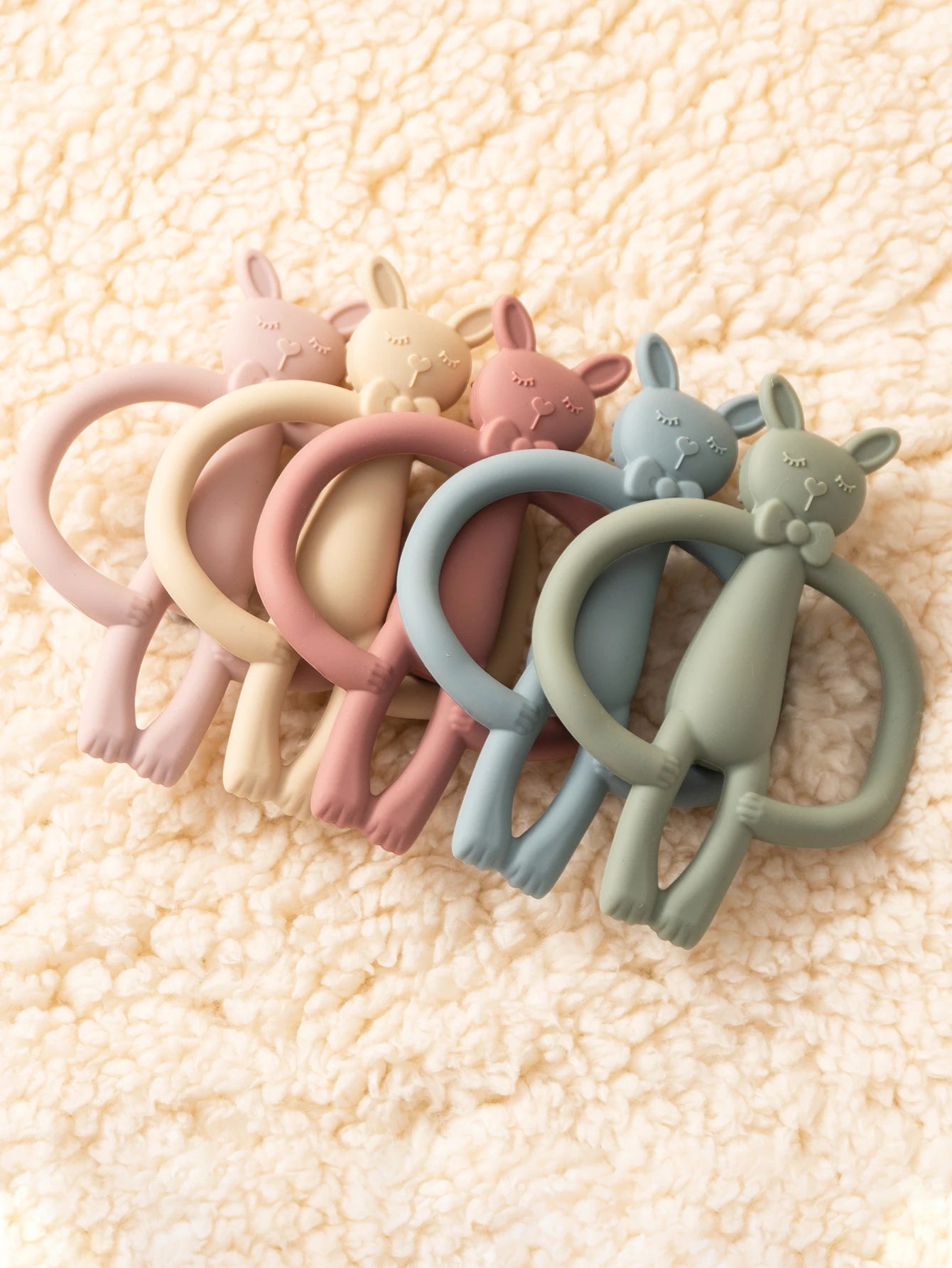 Silicone Rabbit Teether for Babies & Newborns