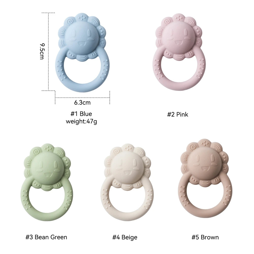 Silicone Bear Teether Rattle | Food-Grade Sensory Hand Bell for Babies 0–12 Months