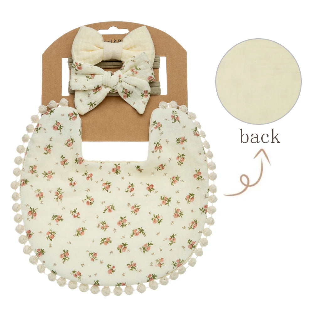 Baby Bib & Headband Gift Set