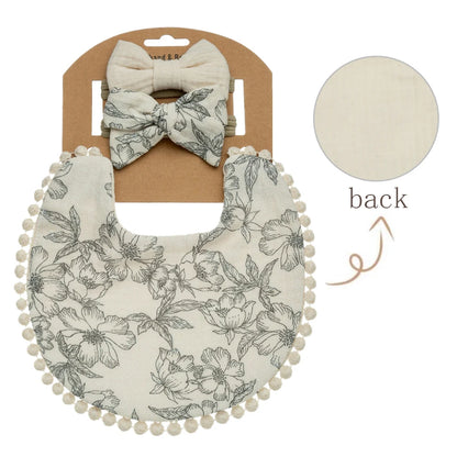 Baby Bib & Headband Gift Set