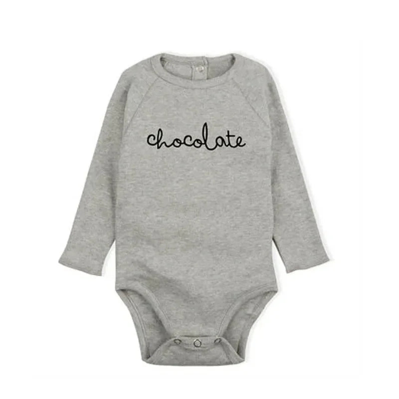 Newborn Romper — Organic Cotton Floral Print, Long Sleeve