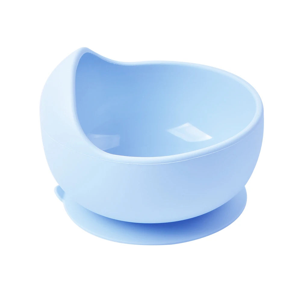 Baby Silicone Suction Bowl with Spoon | Waterproof Kids Feeding Tableware