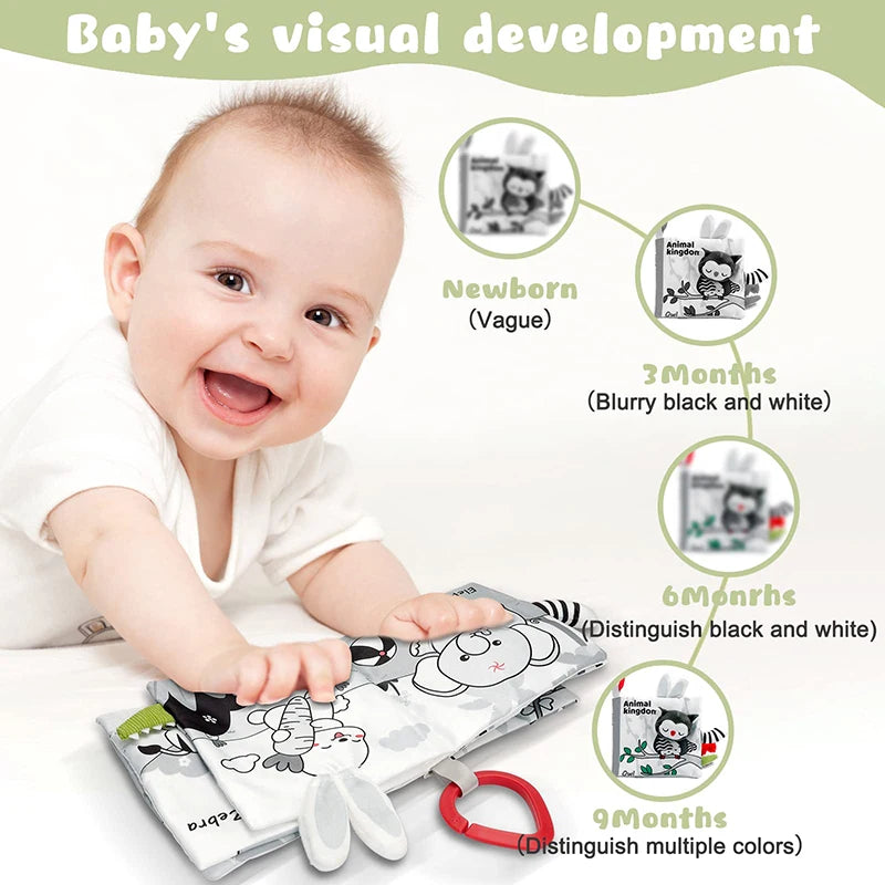 Soft 3D Sensory Cloth Book for Babies & Toddlers