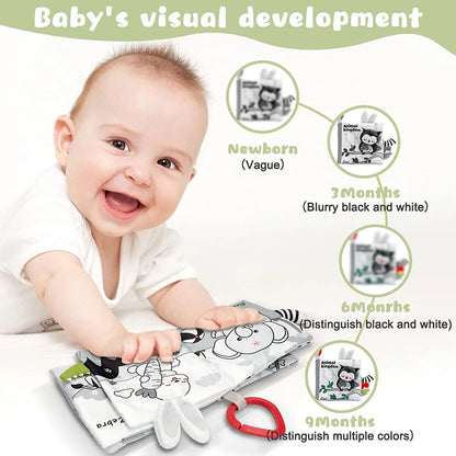 Soft 3D Sensory Cloth Book for Babies & Toddlers