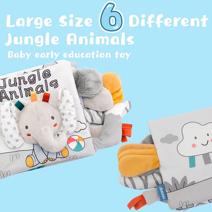 Soft 3D Sensory Cloth Book for Babies & Toddlers
