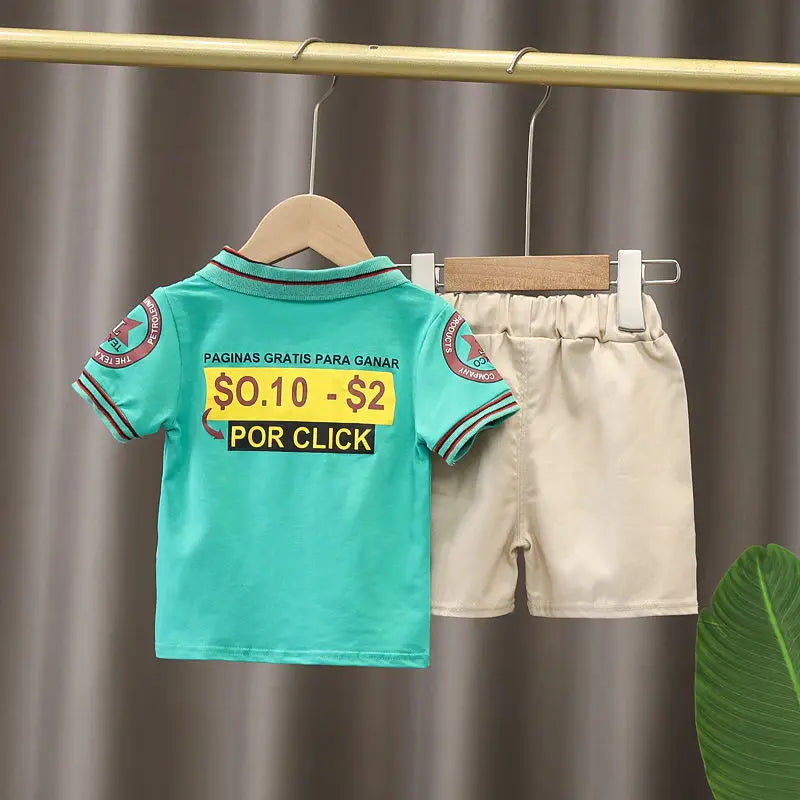 Kids Cotton T-Shirt & Shorts Fashion Set | Boys & Girls Summer 2PCS