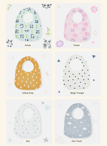 Baby Feeding Bib | Soft Cotton Adjustable Waterproof Bib for Newborns & Infants