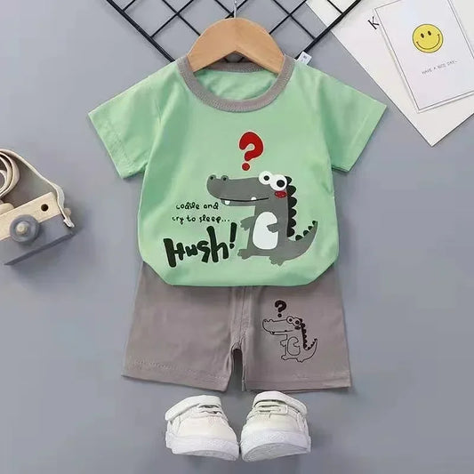 Kids Cotton T-Shirt & Shorts Set | Boys & Girls Summer Outfit 2PCS