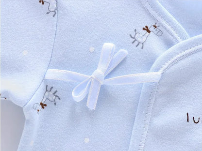 7-Piece Newborn Baby Clothing Set | Cartoon Cotton T-Shirt, Pants & Hat 0-3 Months