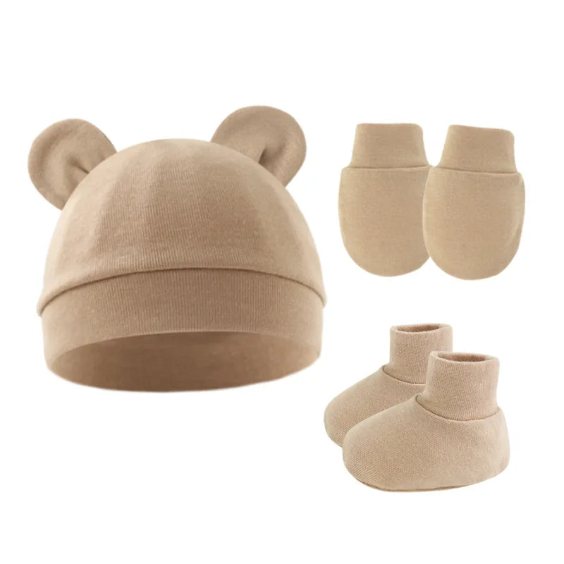 Baby Anti-Scratch Gloves & Foot Cover Set | Newborn Protection Kit