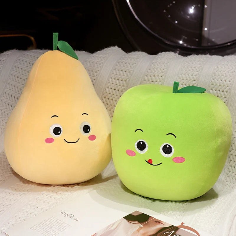 Kawaii Fruit Plush Toy | Soft Stuffed Fruit Pillow Doll | 6 Designs | 10cm, 20cm & 30cm