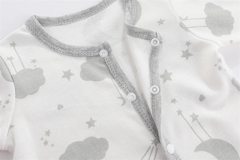 Baby Cartoon Print Romper | Soft Cotton Bodysuit for Newborns 0–9 Months