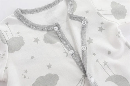 Baby Cartoon Print Romper | Soft Cotton Bodysuit for Newborns 0–9 Months