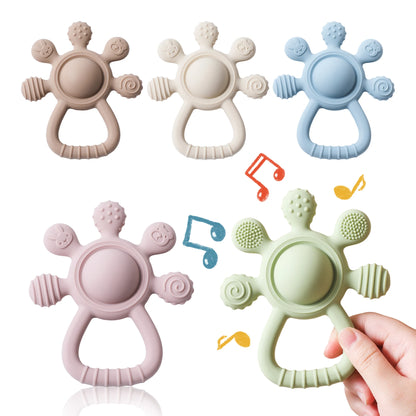 Baby Silicone Teether & Pacifier Chain Set